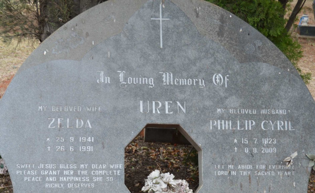 UREN Phillip Cyril 1923-2009 &amp; Zelda 1941-1991