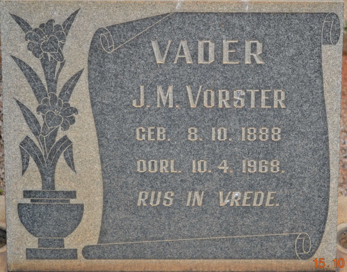 VORSTER J.M. 1888-1968