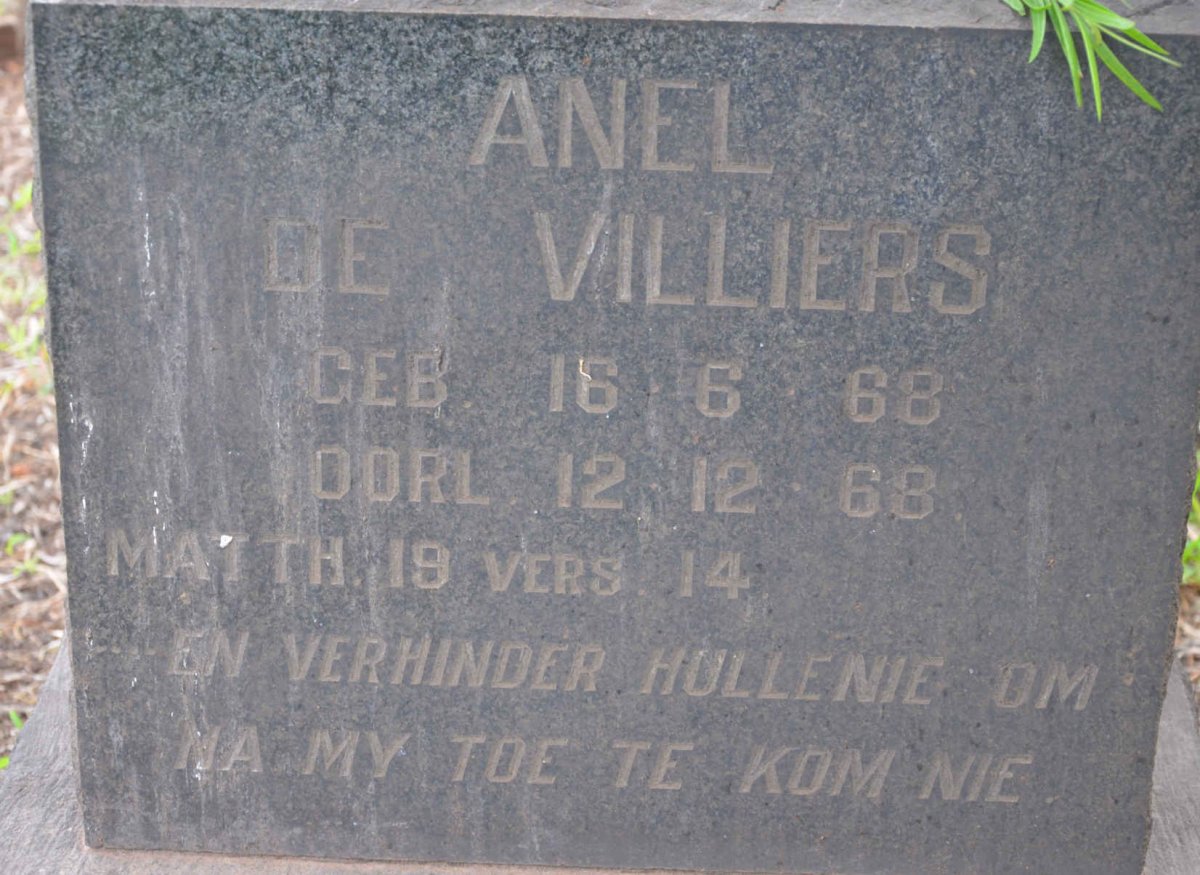 VILLIERS Anel, de  1968-1968