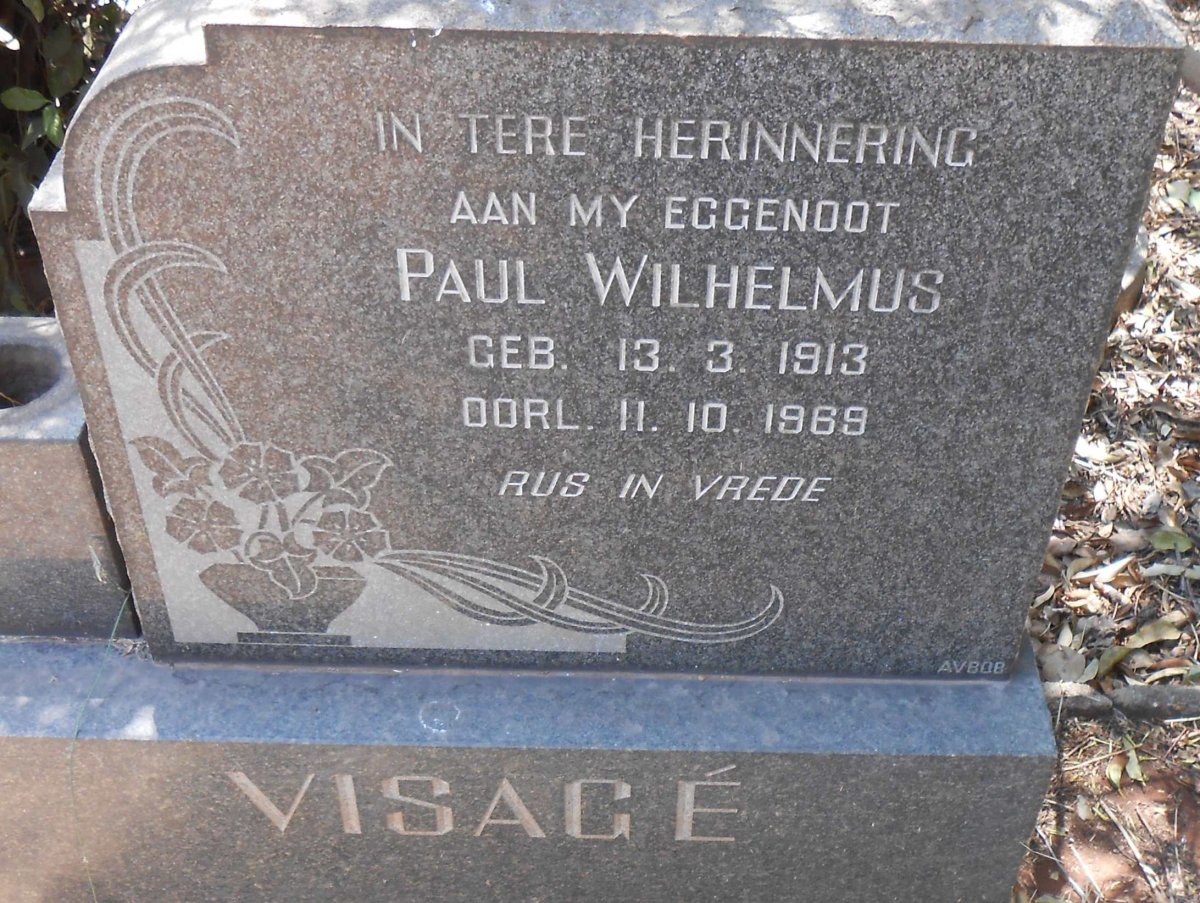 VISAGÉ Paul Wilhelmus 1913-1969