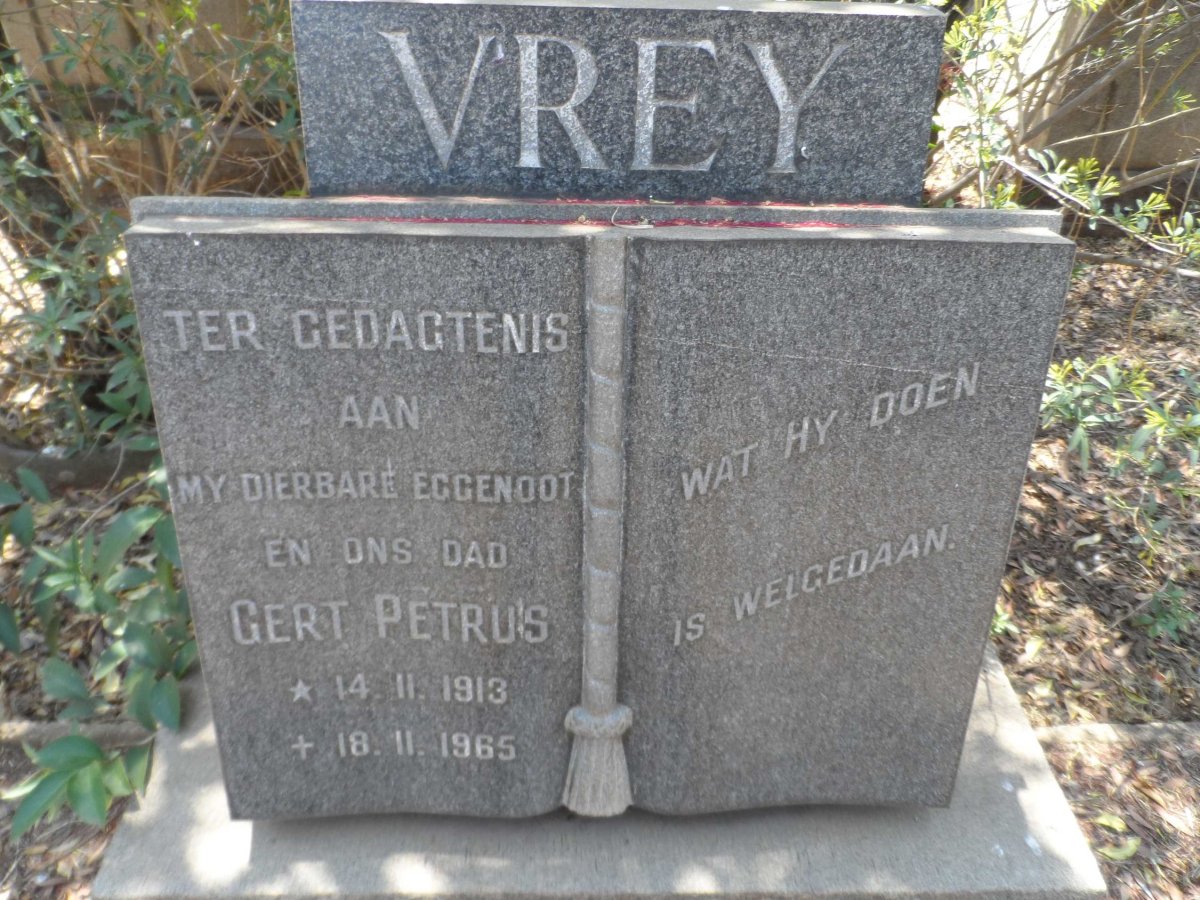 VREY Gert Petrus 1913-1965