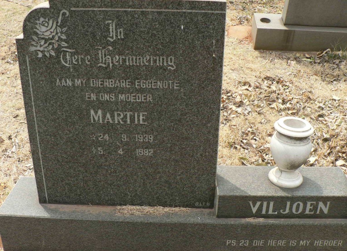 VILJOEN Martie 1939-1982