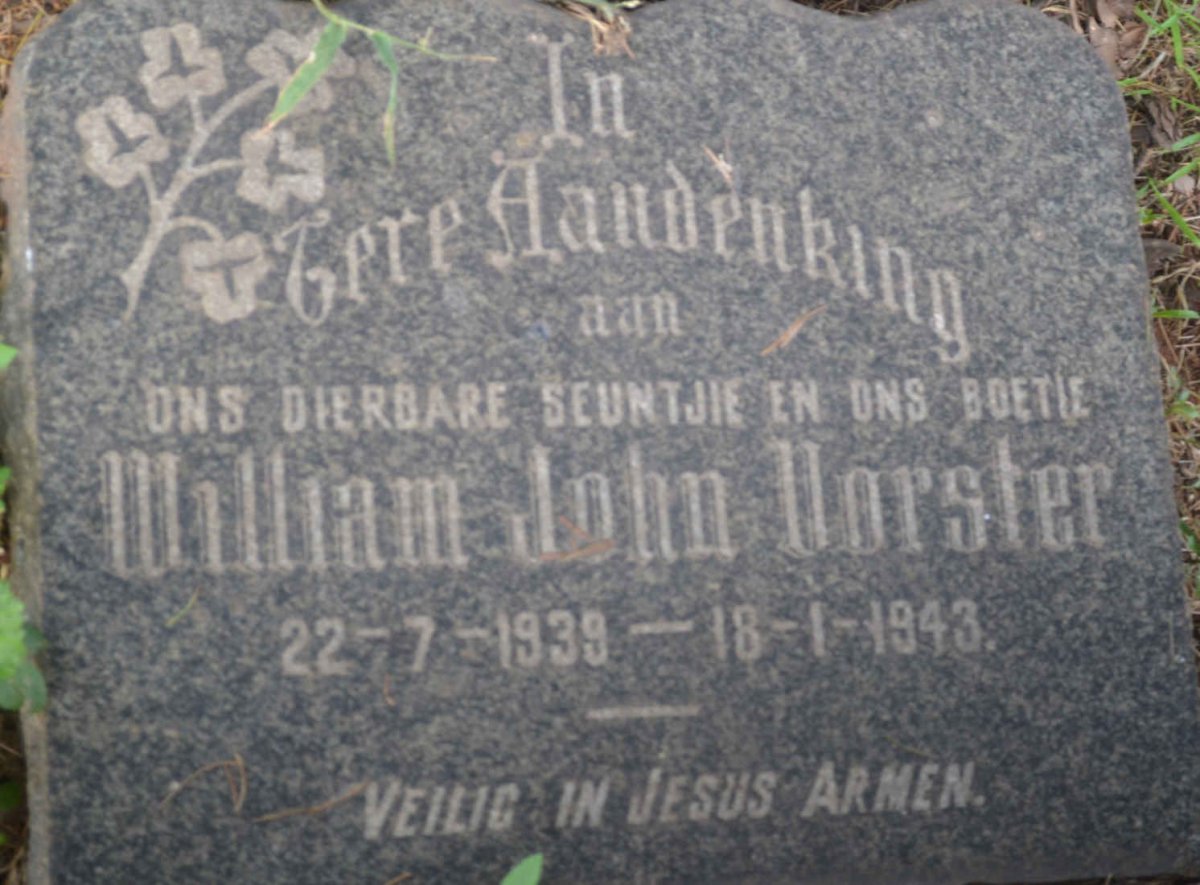 VORSTER William John 1939-1943
