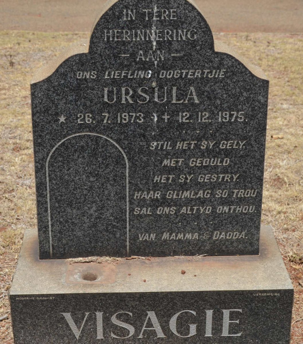 VISAGIE Ursula 1973-1975