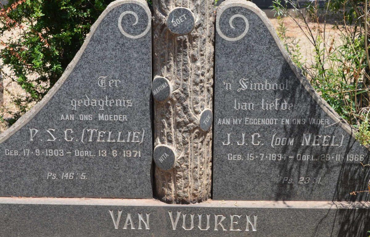 VUUREN J.J.C., van 1894-1966 &amp; P.S.C. 1903-1971