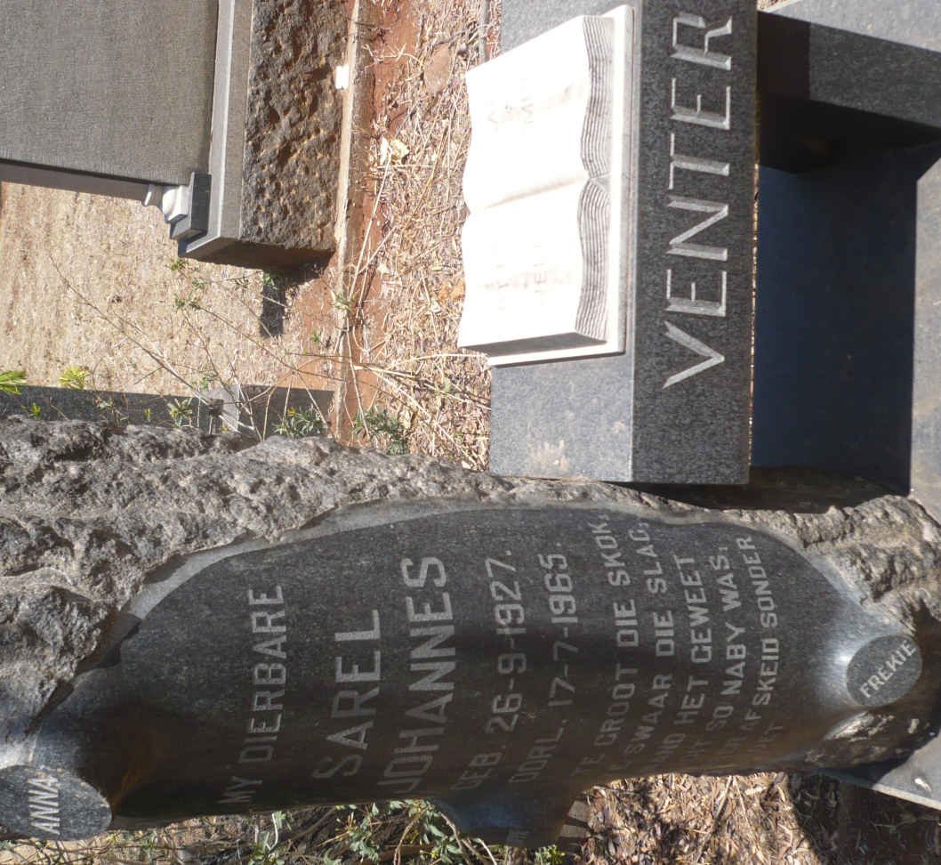 VENTER Sarel Johannes 1927-1965