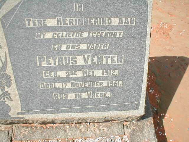 VENTER Petrus 1912-1951