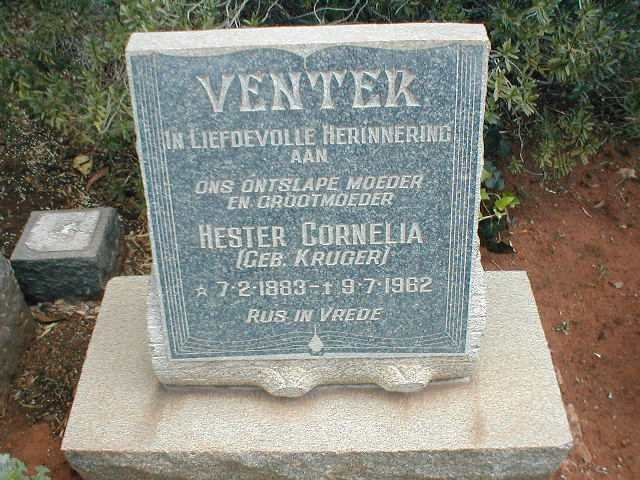 VENTER Hester Cornelia nee KRUGER 1883-1962