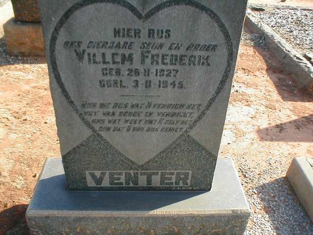 VENTER Willem Frederik 1927-1945