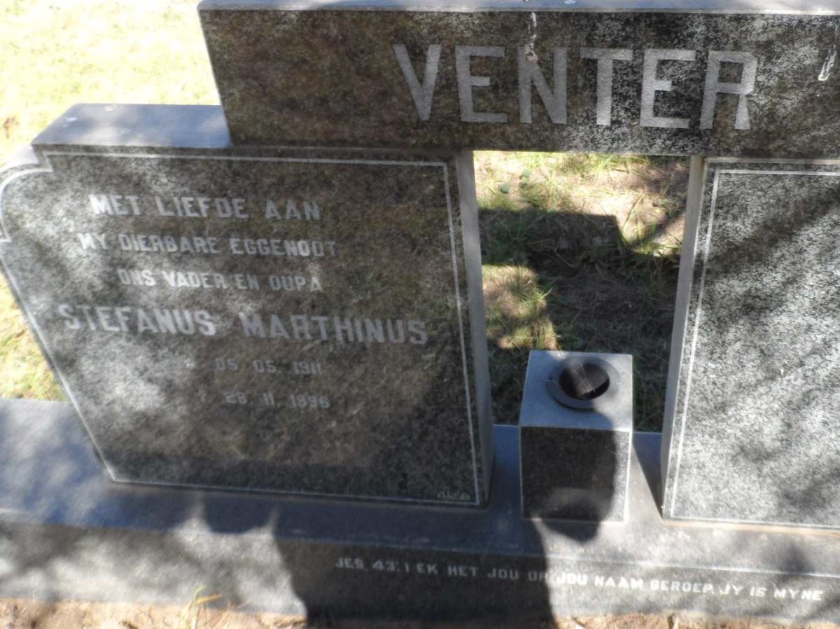 VENTER Stefanus Marthinus 1911-1996