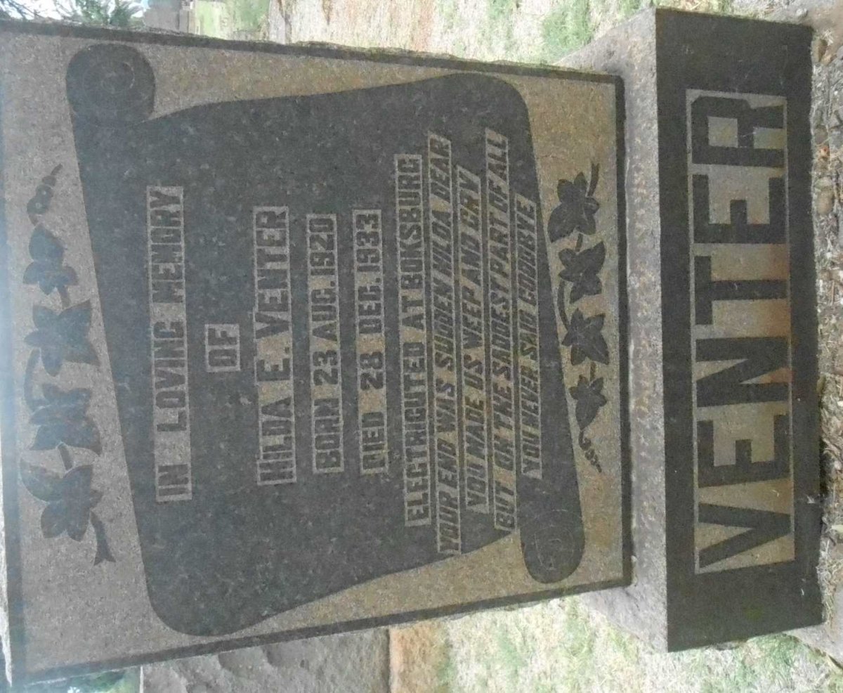 VENTER Hilda E. 1920-1933