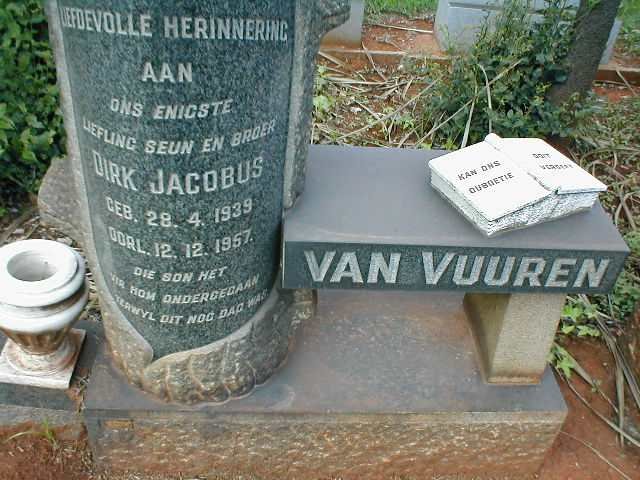 VUUREN Dirk Jacobus, van 1939-1957