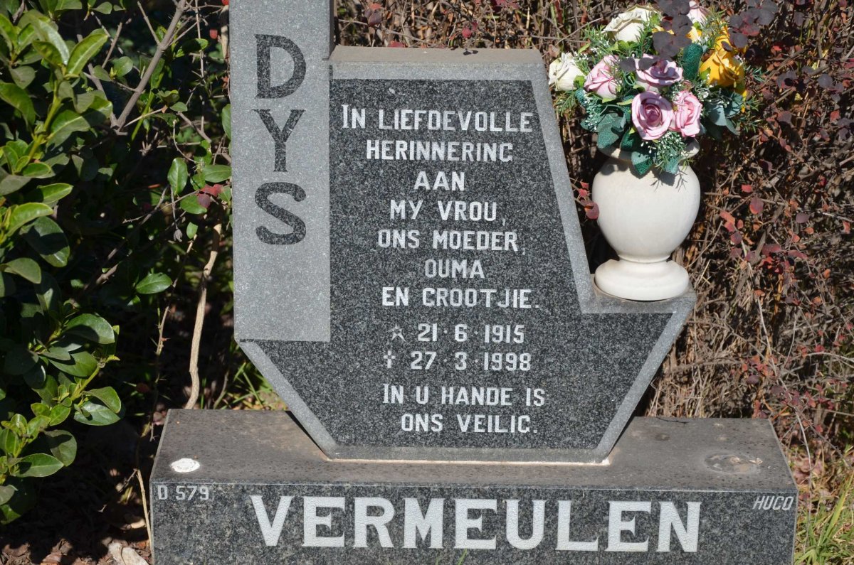 VERMEULEN Dys 1915-1998