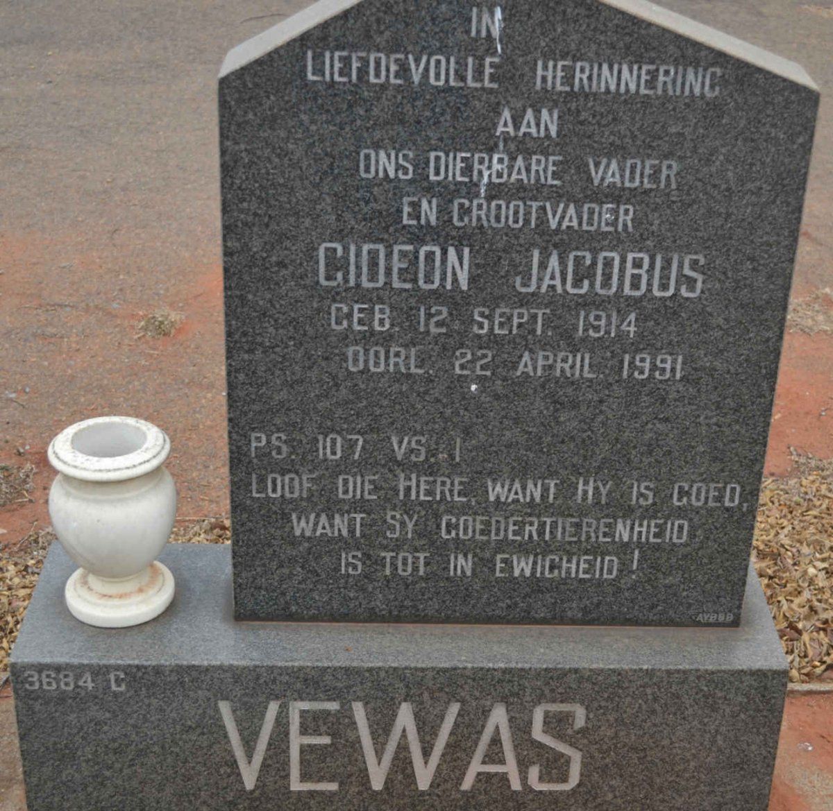 VEWAS Gideon Jacobus 1914-1991