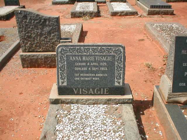 VISAGIE Anna Marie 1925-1953