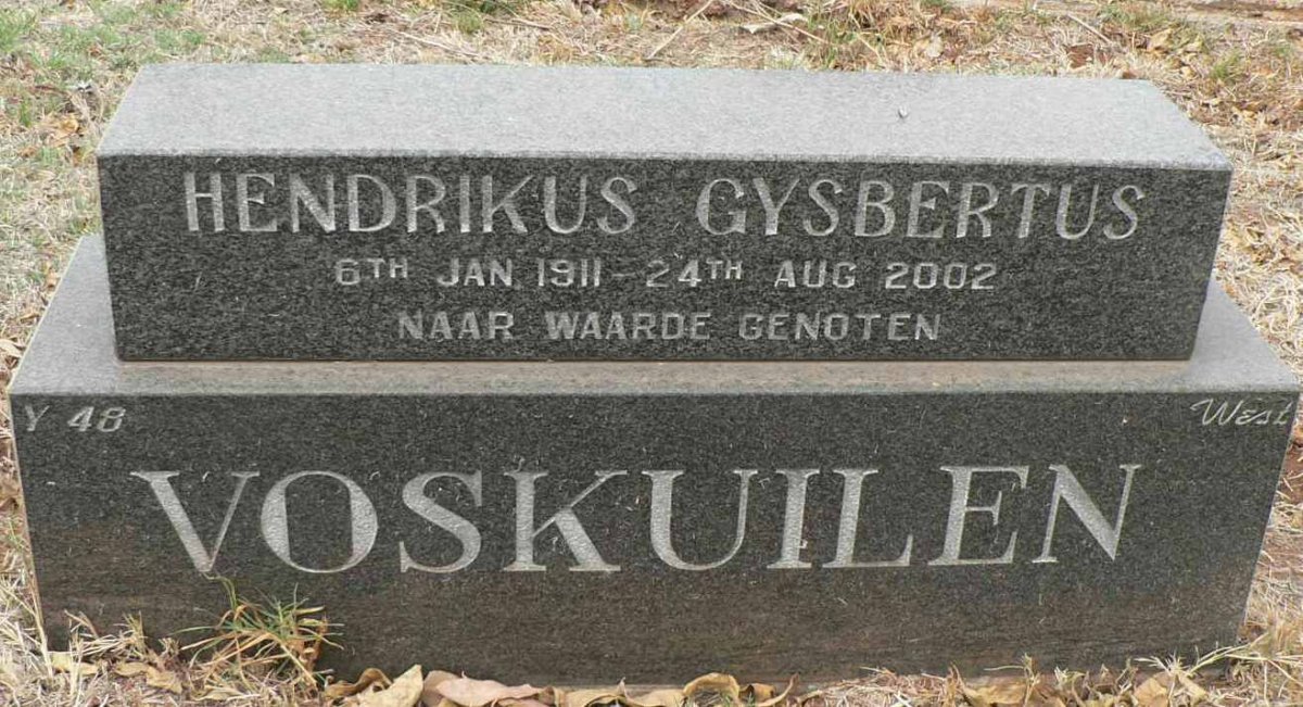 VOSKUILEN Hendrikus Gysbertus 1911-2002
