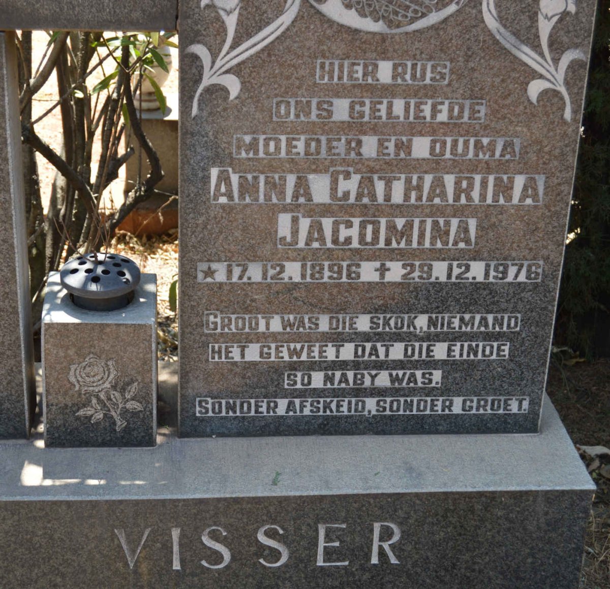 VISSER Anna Catharina Jacomina 1896-1976