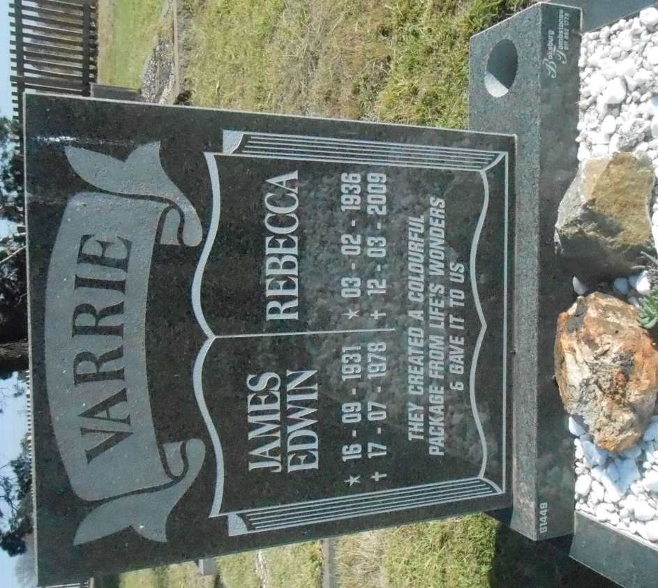VARRIE James Edwin 1931-1978 &amp; Rebecca 1936-2009