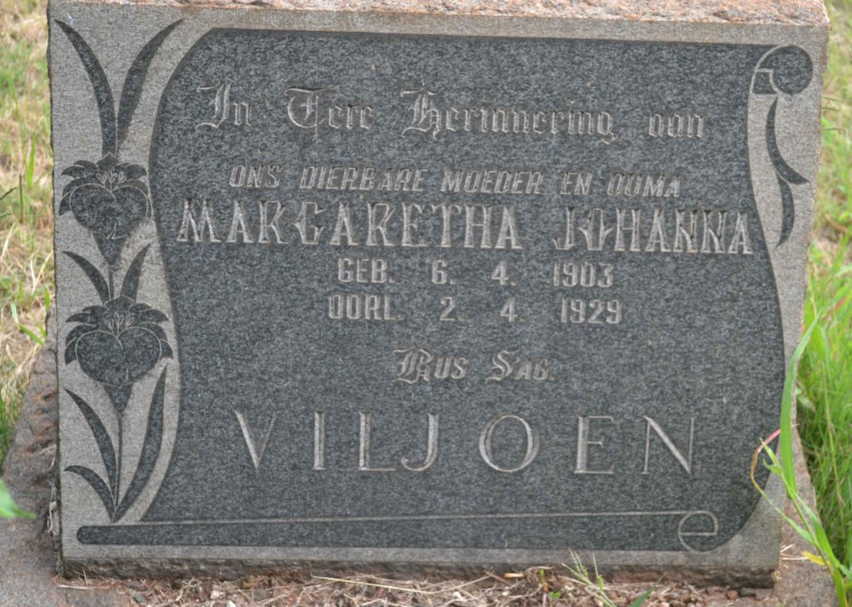 VILJOEN Margaretha Johanna 1903-1929