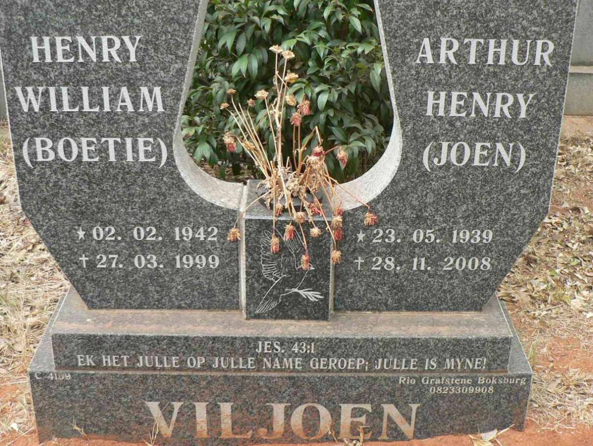 VILJOEN Arthur Henry 1939-2008 :: VILJOEN Henry William 1942-1999