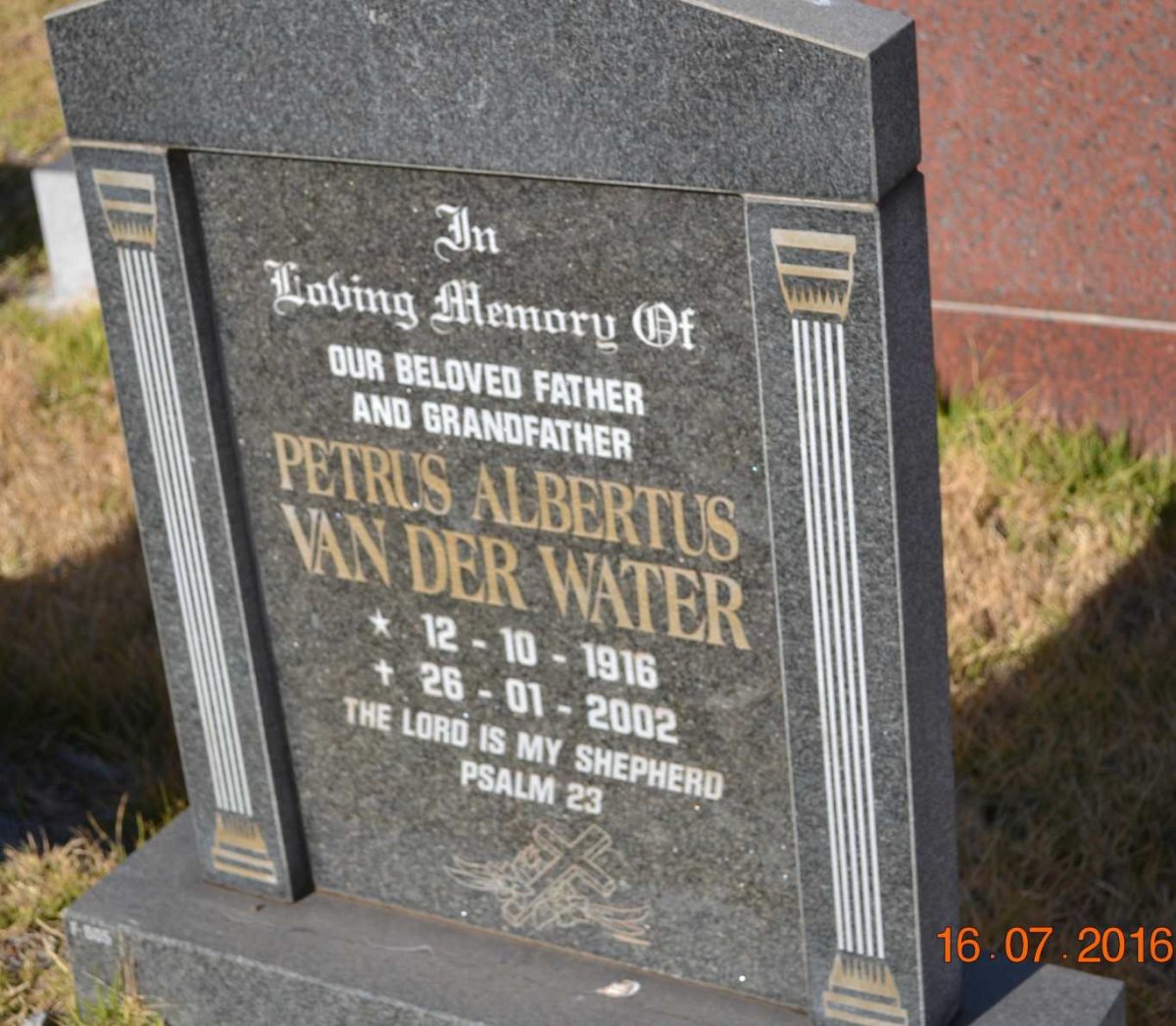 WATER Petrus Albertus, van der 1916-2002