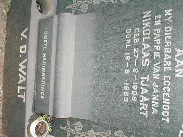 WALT Nikolaas Tjaart, v.d. 1909-1959