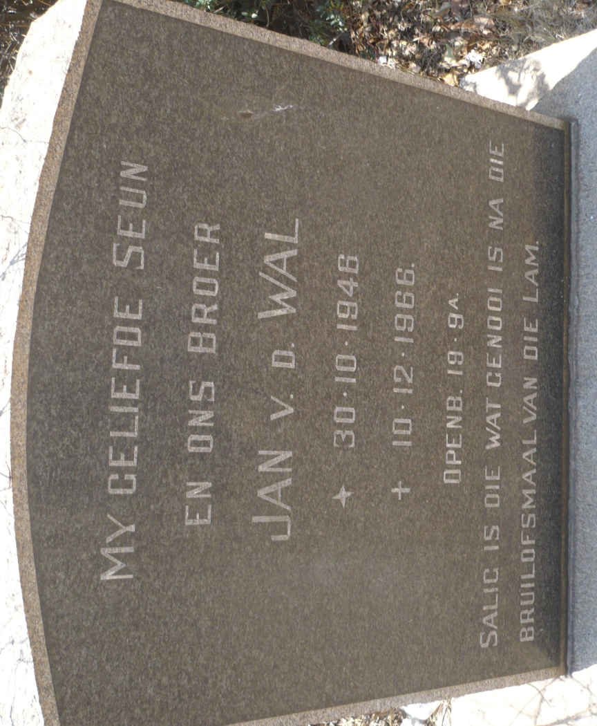WAL Jan, v.d. 1946-1966