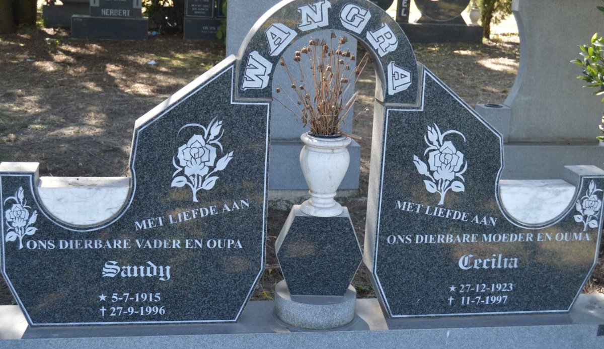 WANGRA Sandy 1915-1996 &amp; Cecilia 1923-1997