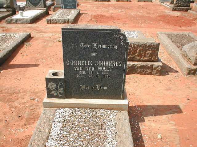 WALT Cornelis Johannes, van der 1910-1950