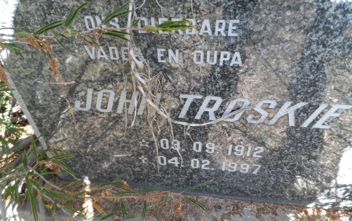 WATSON John Troskie 1912-1997