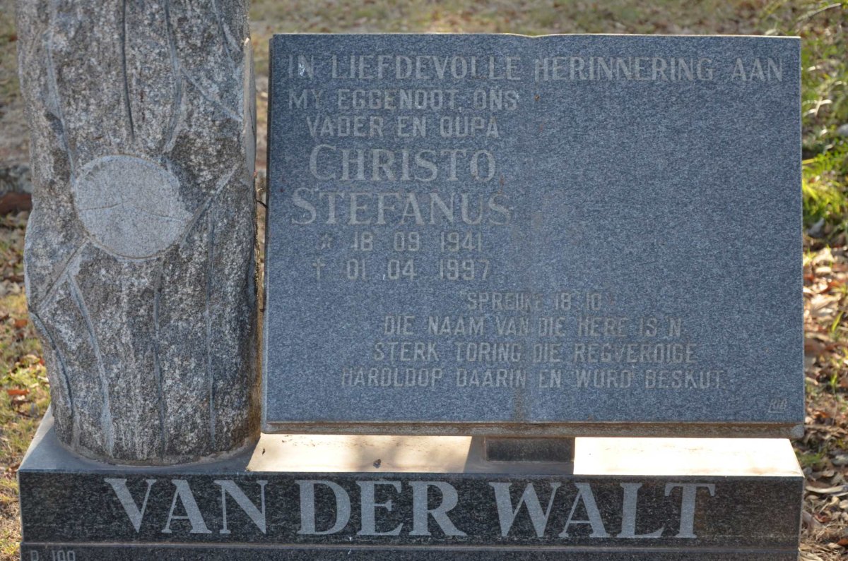 WALT Christo Stefanus, van der 1941-1997