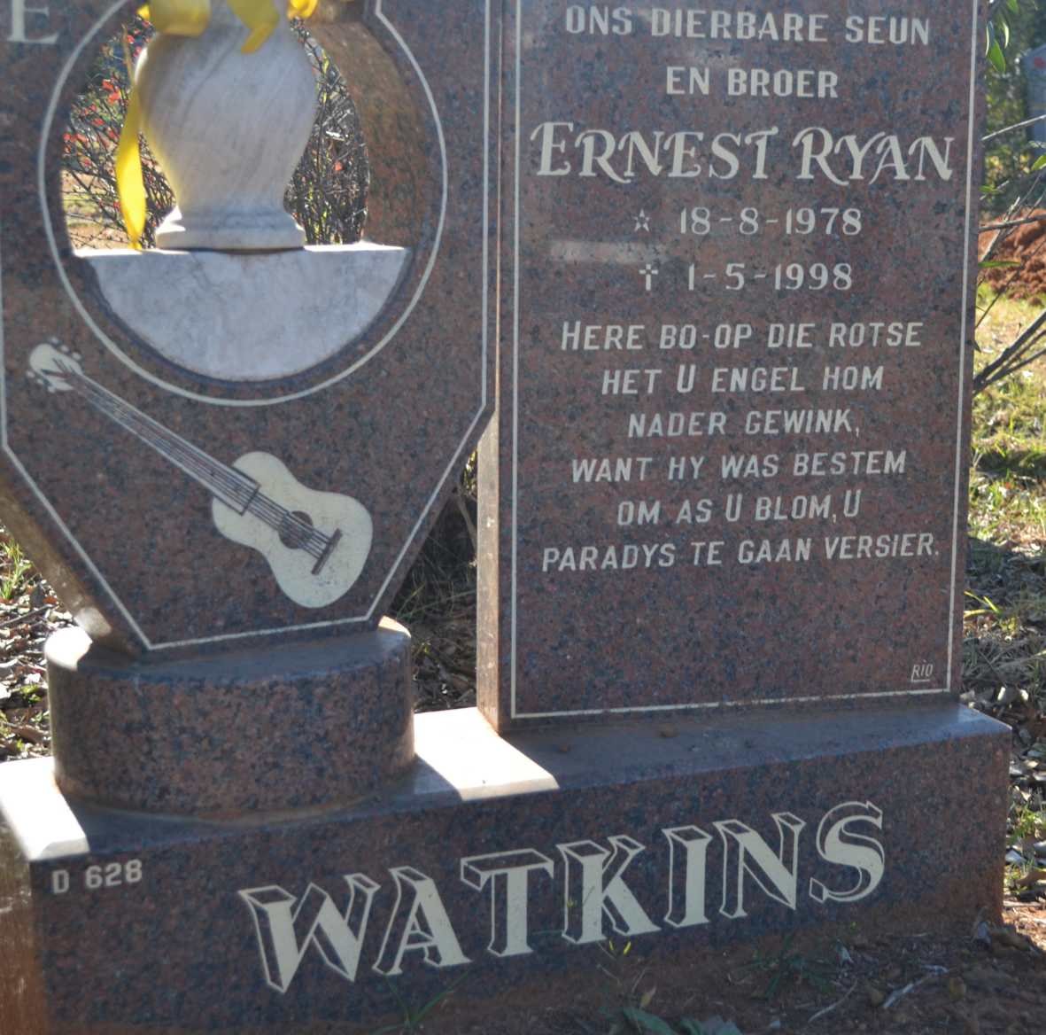 WATKINS Ernest Ryan 1978-1998