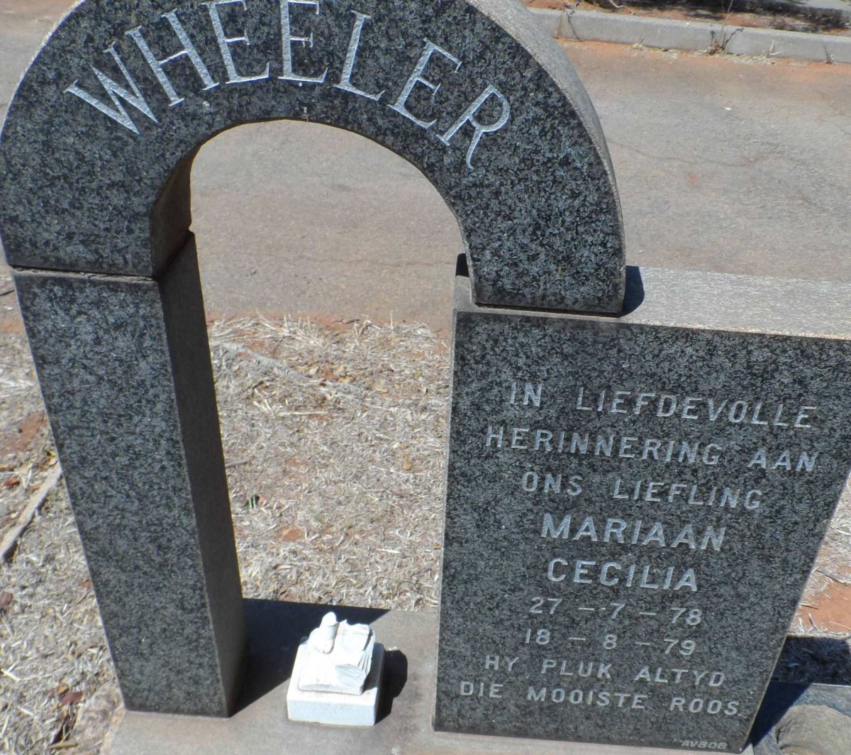 WHEELER Mariaan Cecilia 1978-1979