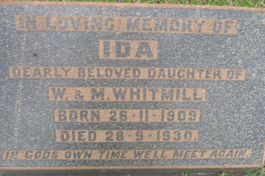 WHITMILL Ida 1909-1930
