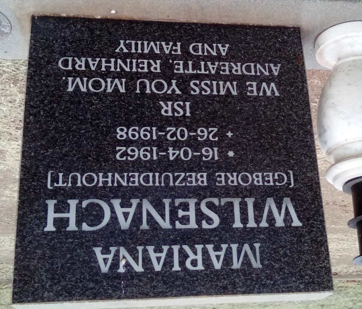 WILSENACH Mariana nee BEZUIDENHOUT 1962-1998