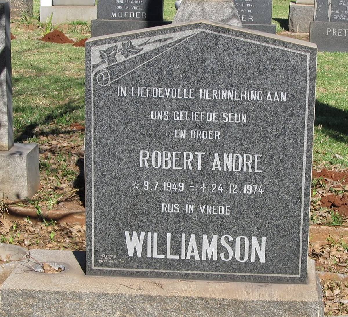 WILLIAMSON Robert Andre 1949-1974