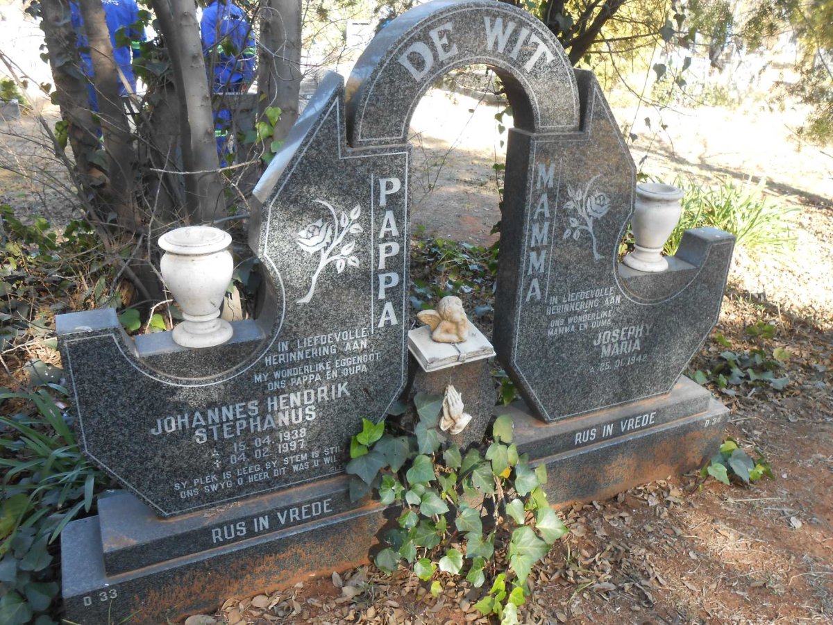 WIT Johannes Hendrik Stephanus, de 1938-1997 &amp; Josephy Maria 1942-
