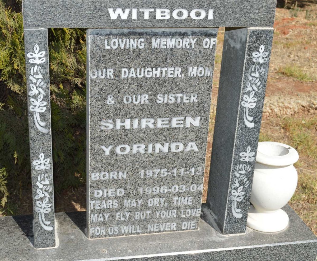 WITBOOI Shireen Yorinda 1975-1996