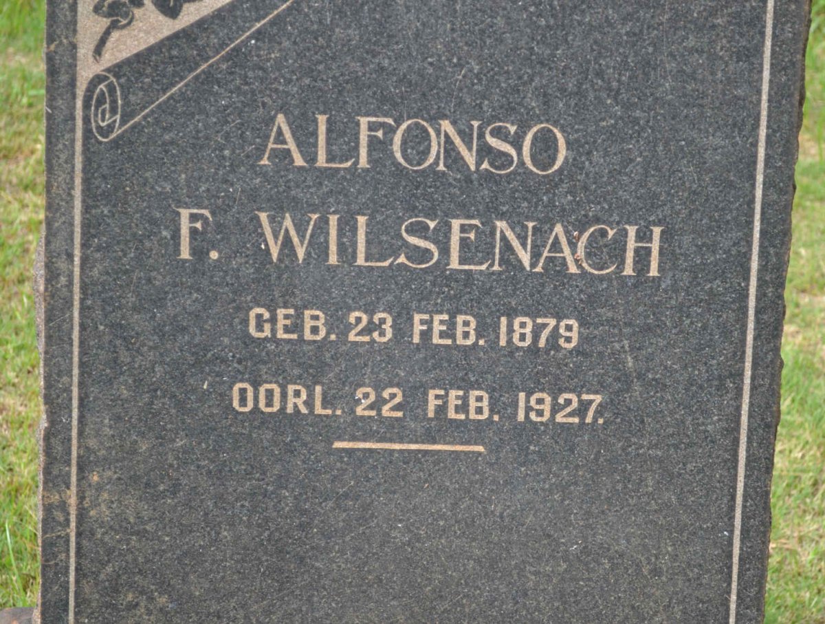WILSENACH Alfonso F. 1879-1927
