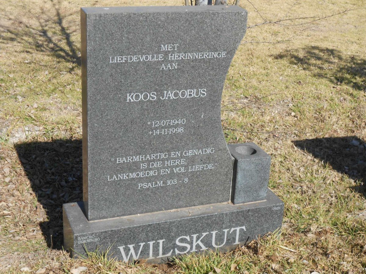 WILSKUT Koos Jacobus 1940-1998
