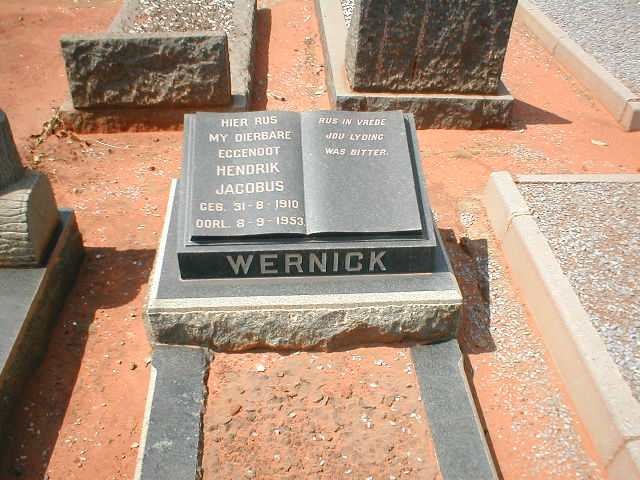 WERNICK Hendrik Jacobus 1910-1953