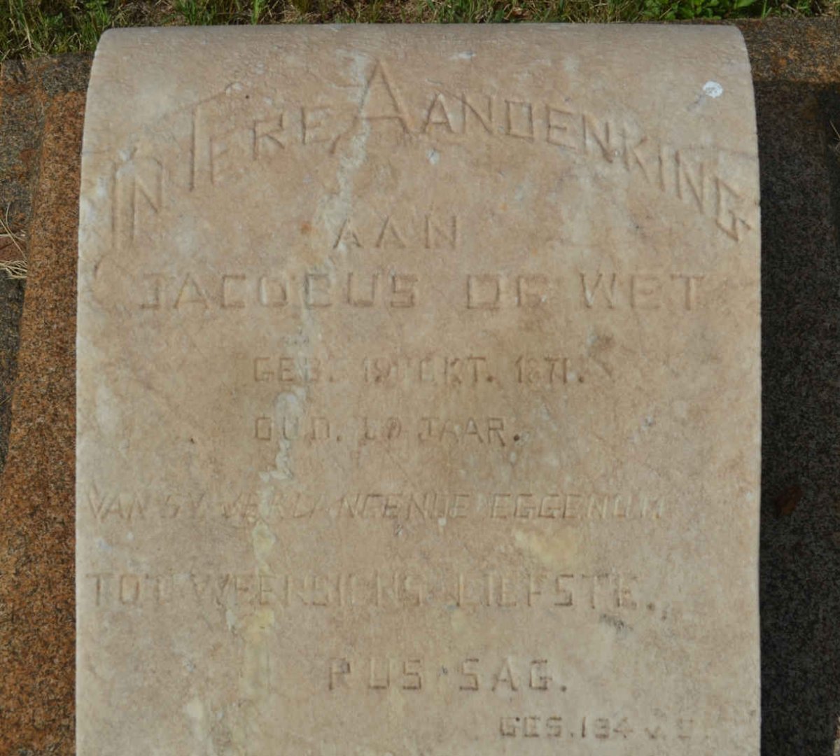 WET Jacobus, de 1871-