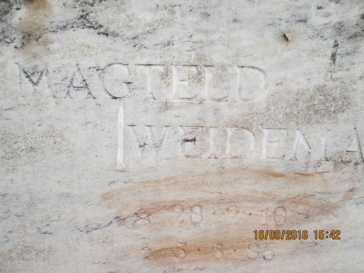 WEIDEMAN Magteld 1910-1985