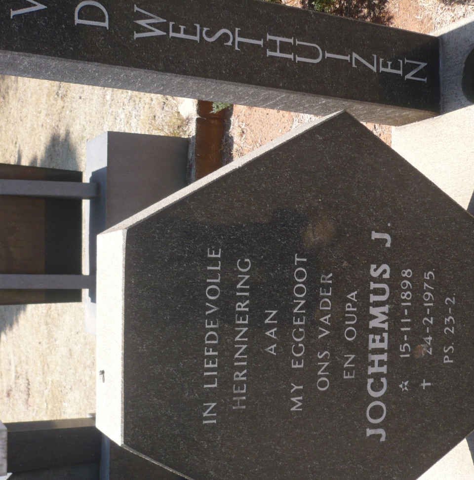 WESTHUIZEN Jochemus J., v.d. 1898-1975