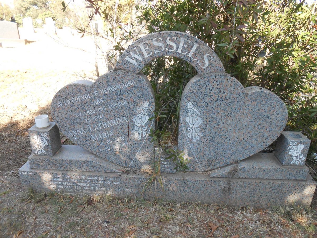 WESSELS Anna Catharina Maria 1930-1997