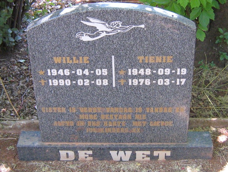 WET Willie, de 1946-1990 &amp; Tienie 1948-1976