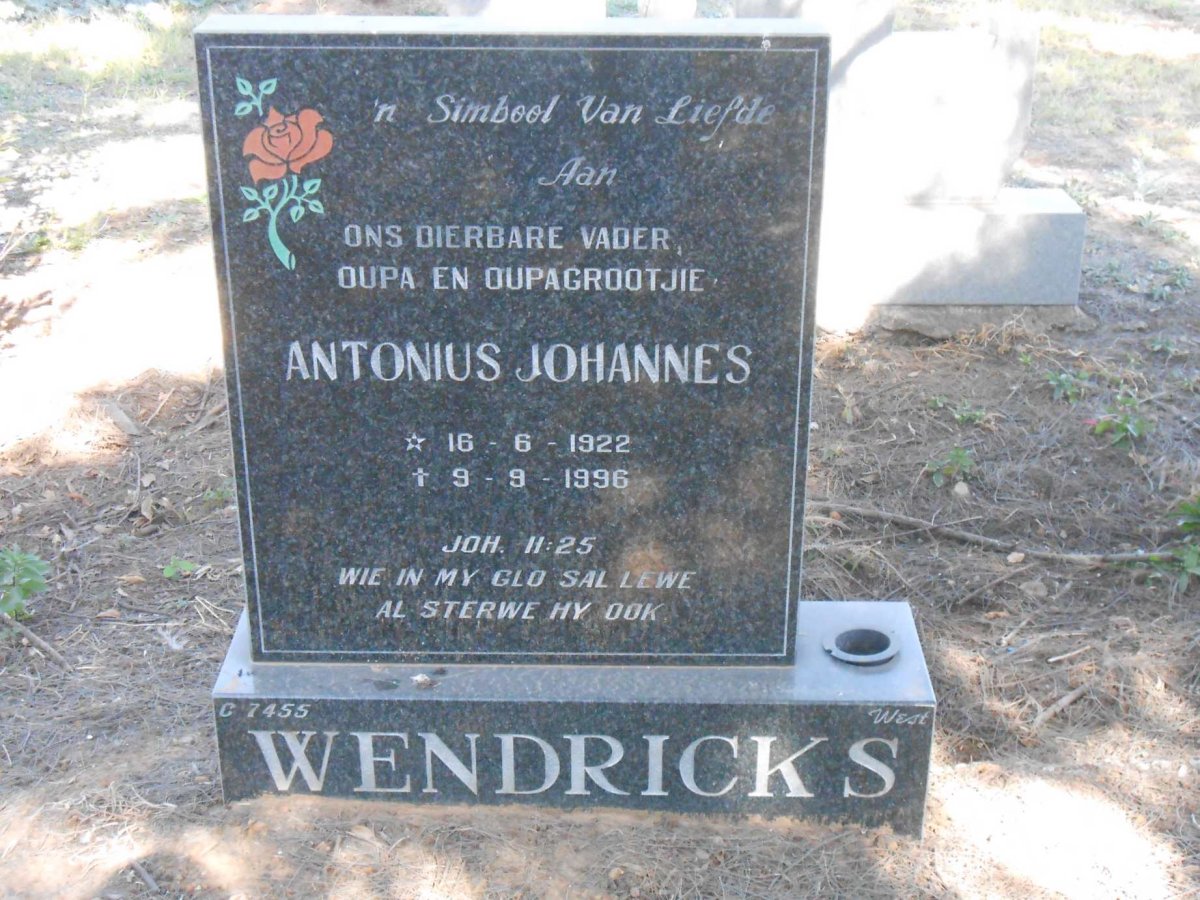 WENDRICKS Antonius Johannes 1922-1996