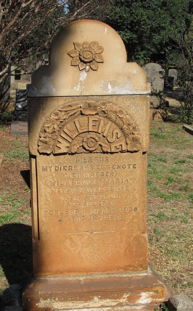 WELLEMSE Wilhelmina Maria Hansina nee STRYDOM 1886-1936