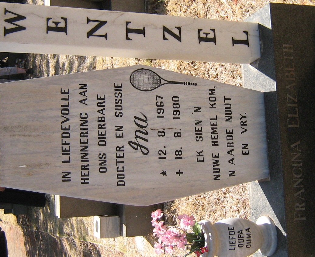WENTZEL Francina Elizabeth 1967-1980
