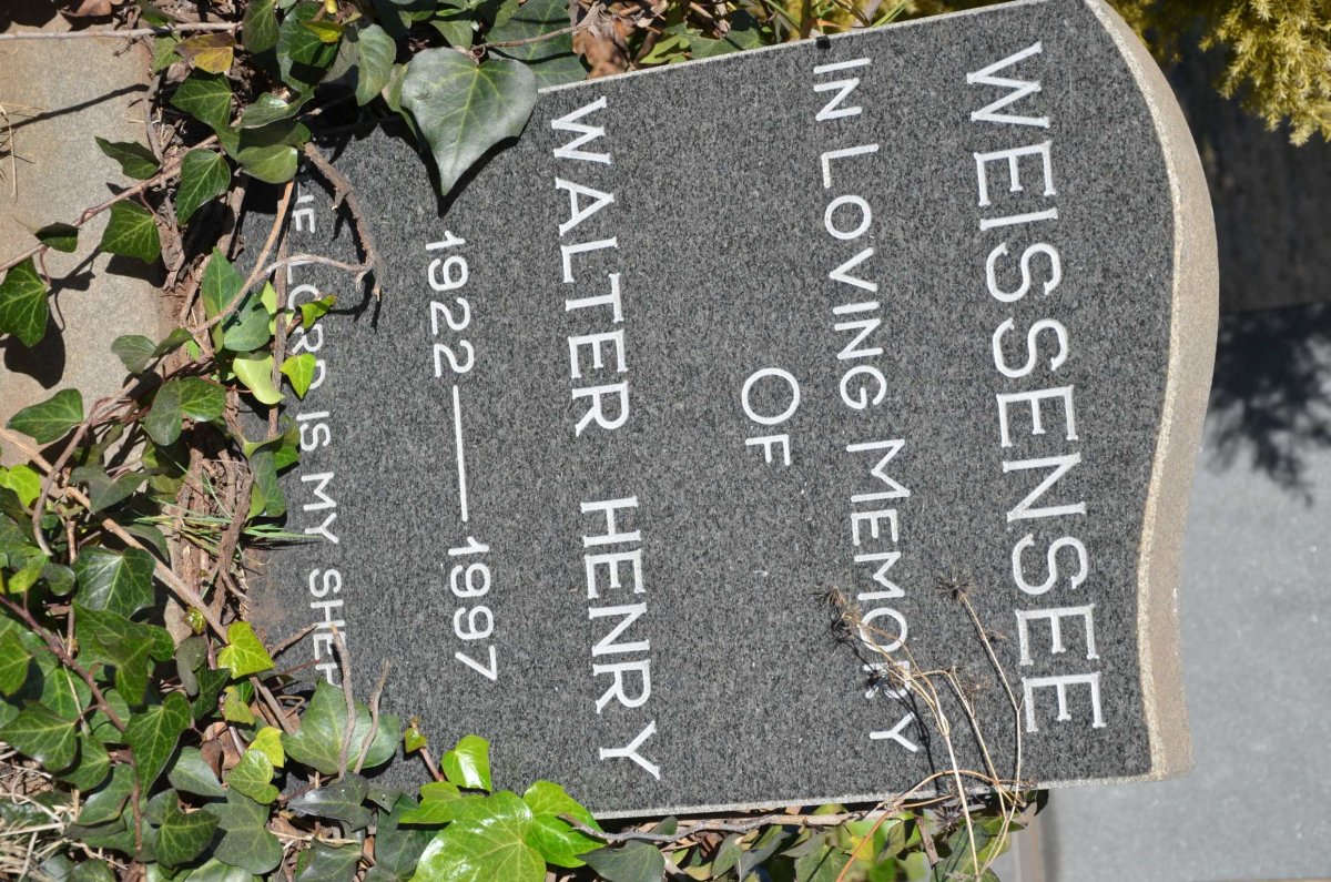WEISSENSEE Walter Henry 1922-1997